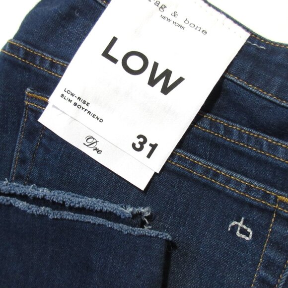 NWT rag & bone Dre in New Worn Low Rise Slim Boyfriend Stretch Jeans 31 - Picture 8 of 8